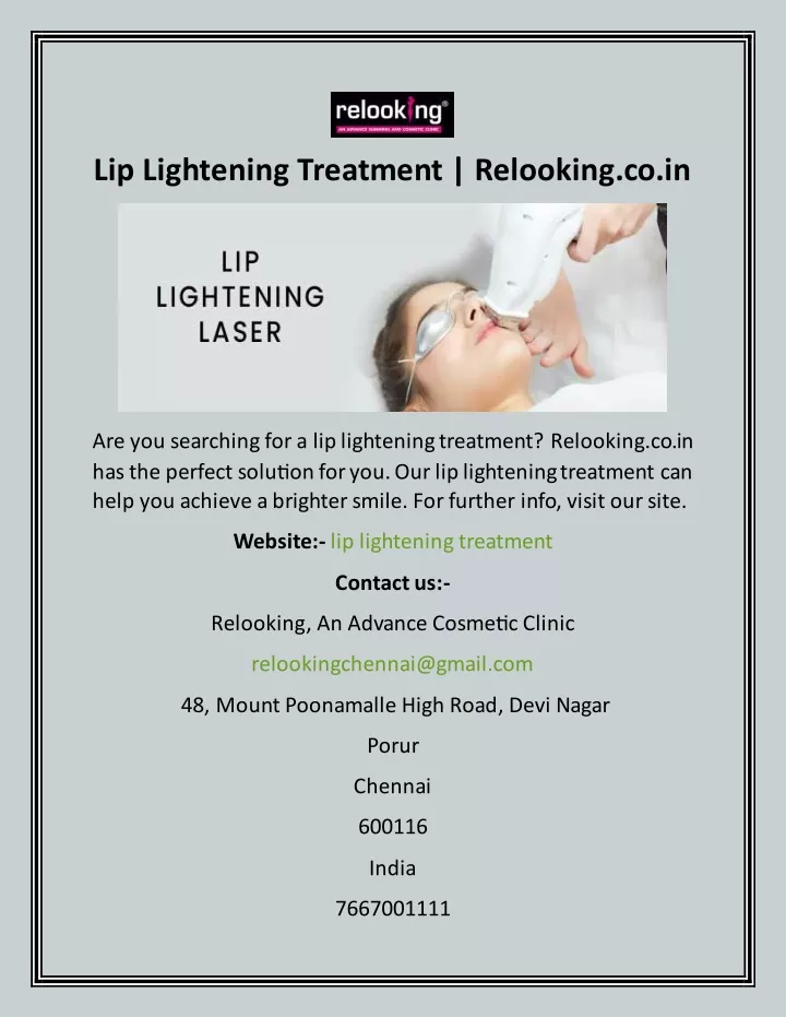 lip lightening treatment relooking co in