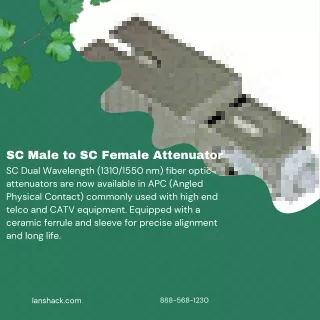 sc male to sc female attenuator sc dual