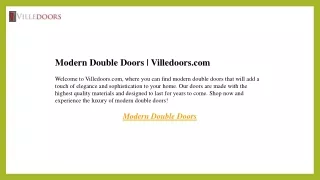 Modern Double Doors  Villedoors.com