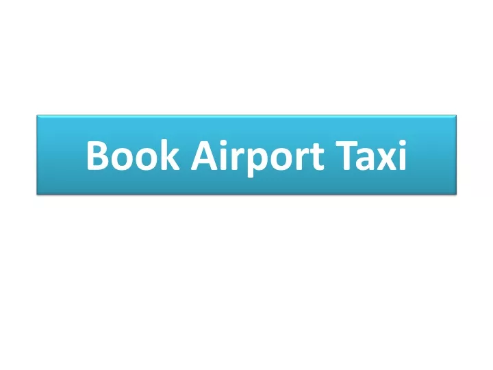 book airport taxi