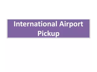 international airport pickup