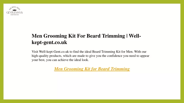men grooming kit for beard trimming well kept