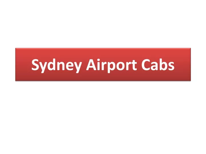 sydney airport cabs