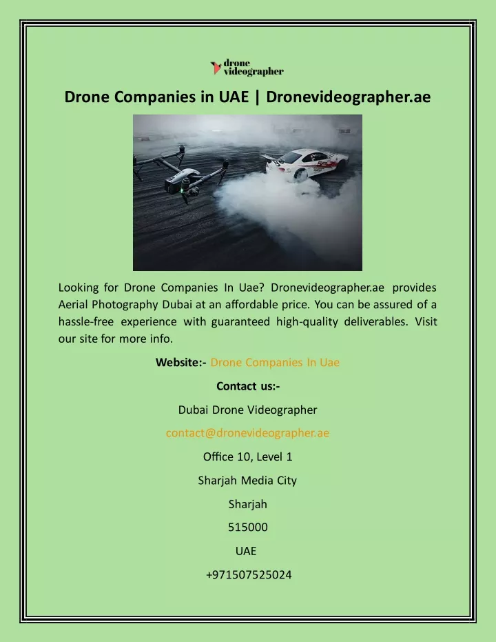 drone companies in uae dronevideographer ae