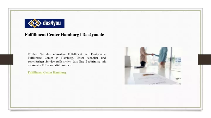 fulfillment center hamburg das4you de