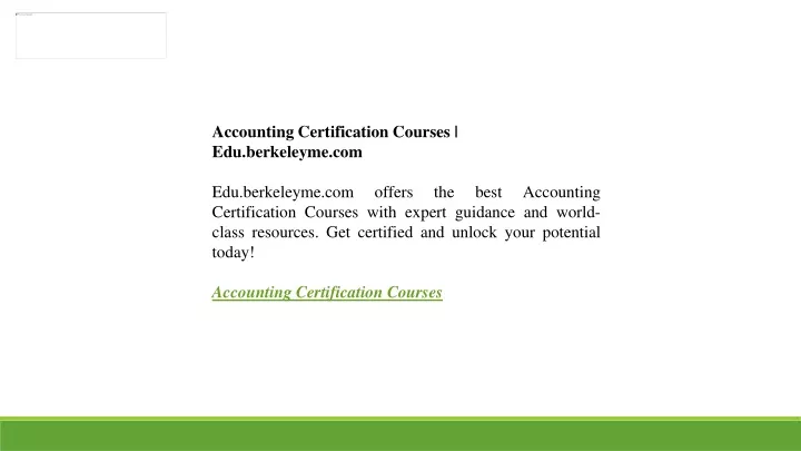 accounting certification courses edu berkeleyme