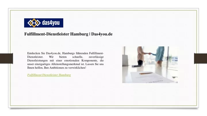 fulfillment dienstleister hamburg das4you de