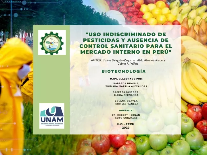 uso indiscriminado de pesticidas y ausencia