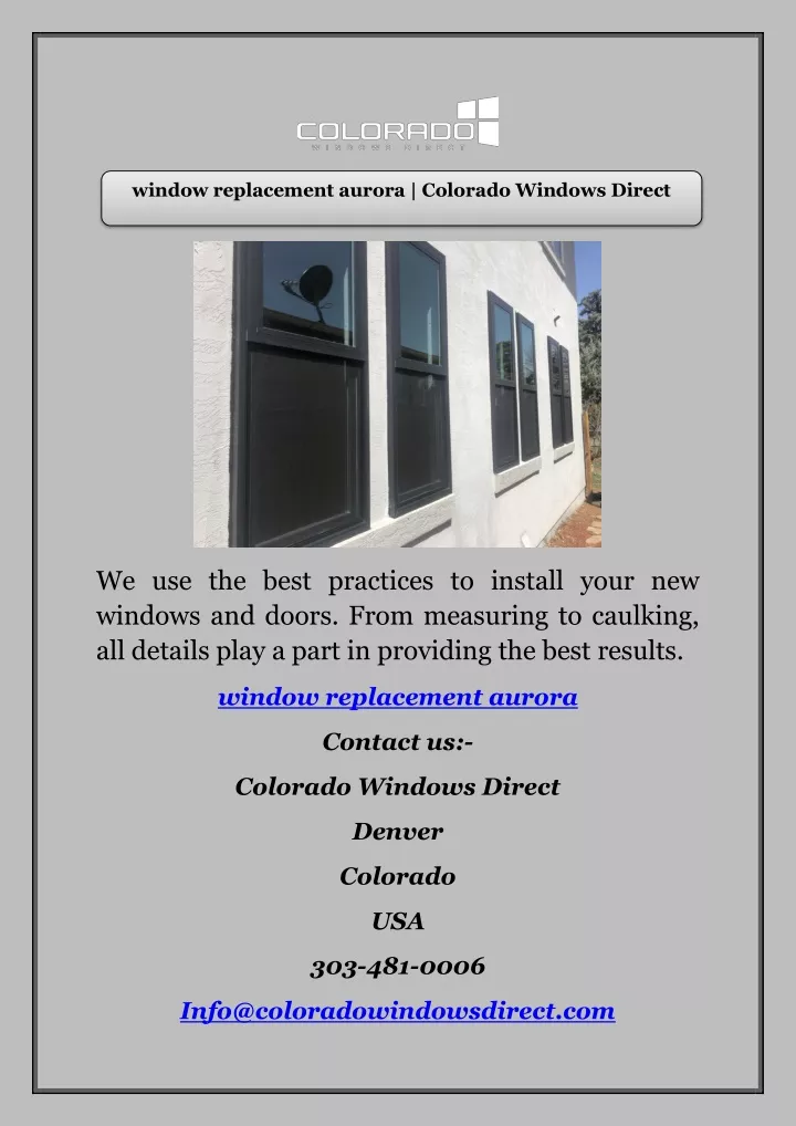 window replacement aurora colorado windows direct