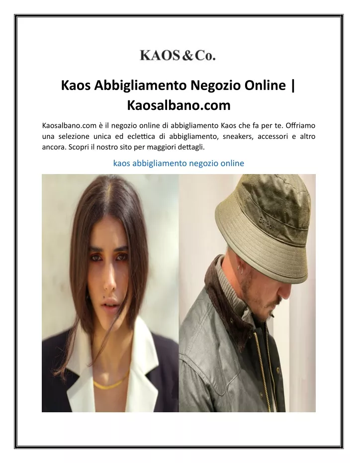 kaos abbigliamento negozio online kaosalbano com