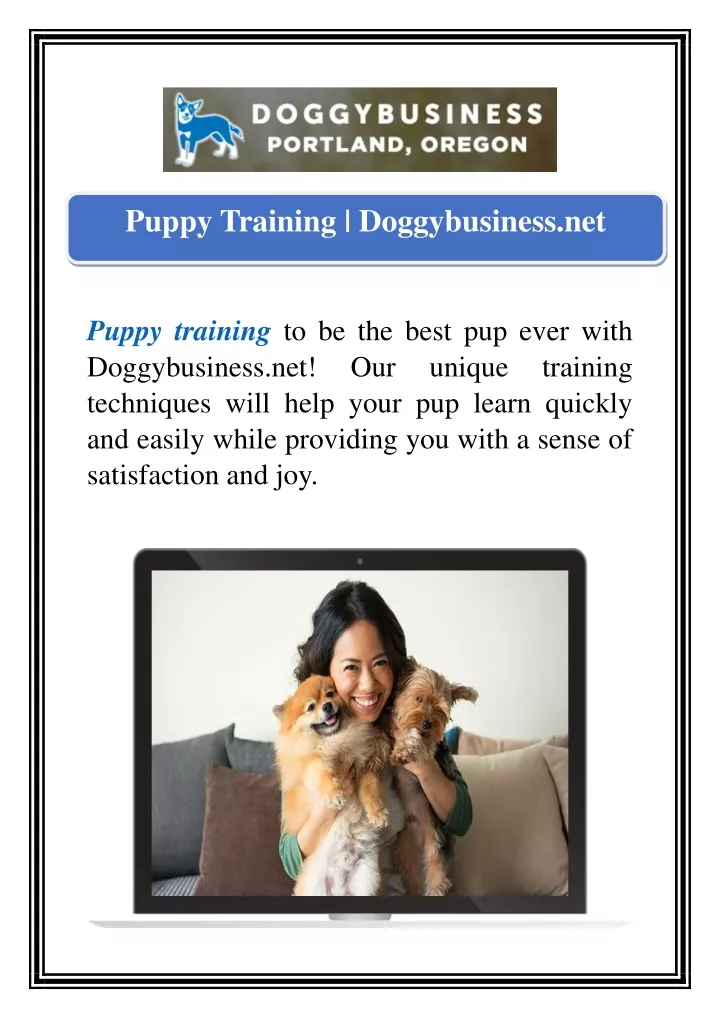 puppy training doggybusiness net