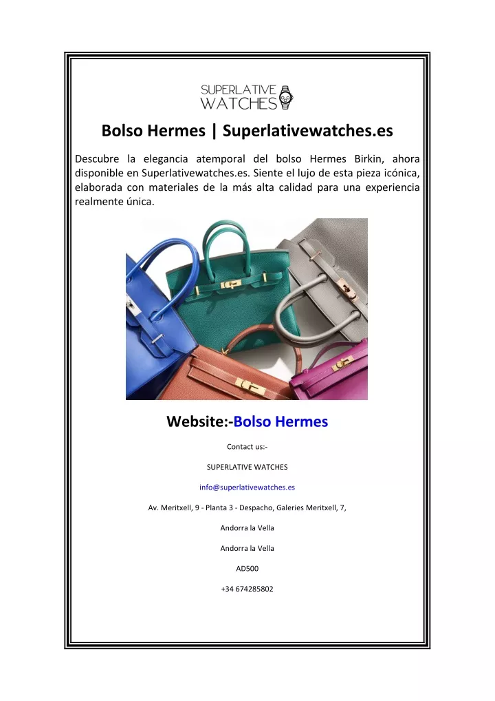 bolso hermes superlativewatches es