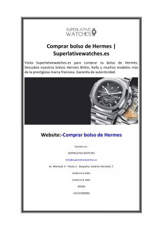 Comprar bolso de Hermes Superlativewatches.es