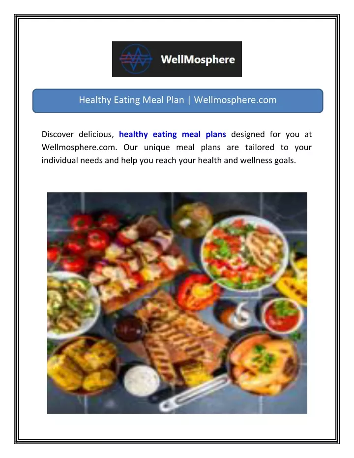 healthy eating meal plan wellmosphere com