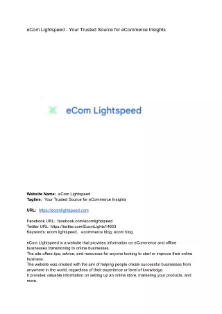 eCom Lightspeed