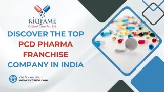 Discover The Top PCD Pharma Franchise Company in India