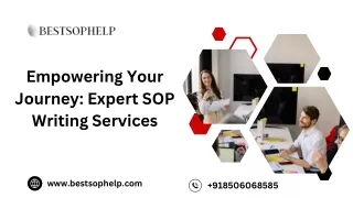 Empowering Your Journey: Expert SOP Writing Services