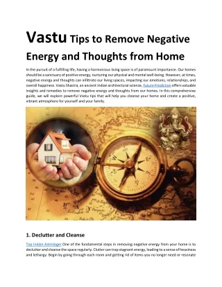 vastu tips to remove negative energy and thoughts