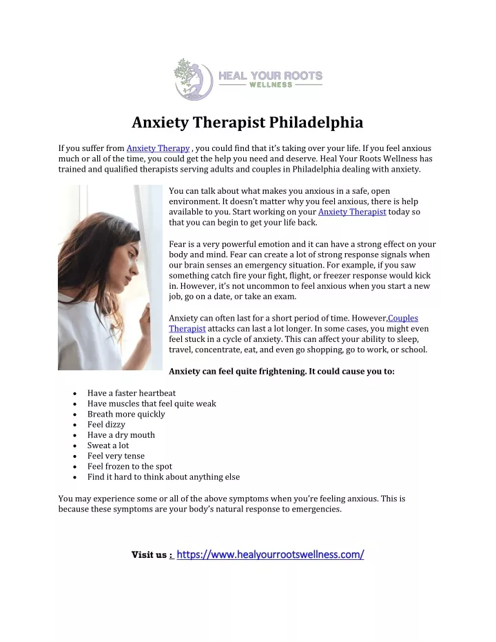 anxiety therapist philadelphia