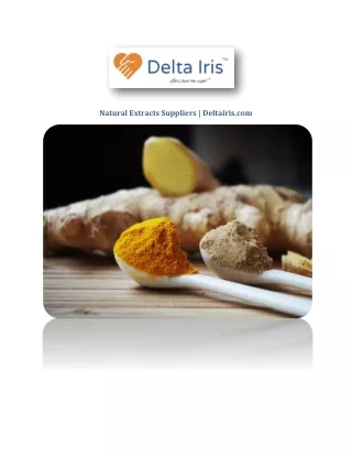 Natural Extracts Suppliers | Deltairis.com