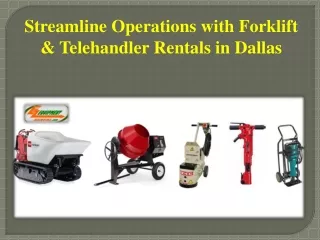 Streamline Operations with Forklift & Telehandler Rentals in Dallas