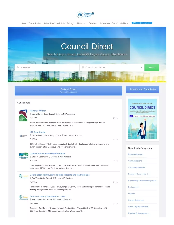 follow @council jobs au