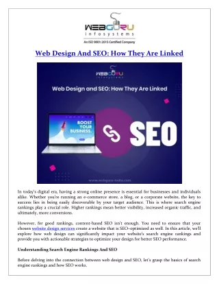 Web Design and SEO: How They Are Linked