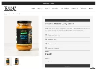 Coconut Masala Curry Sauce Online - Tullyz Kitchen