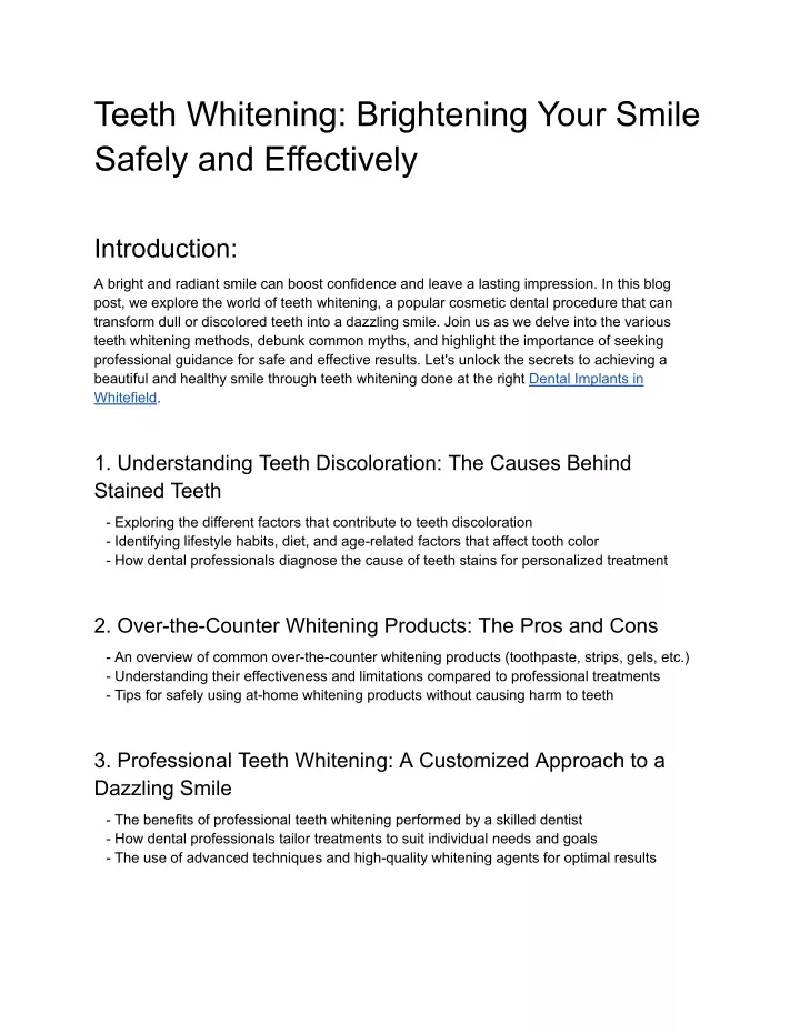teeth whitening brightening your smile safely