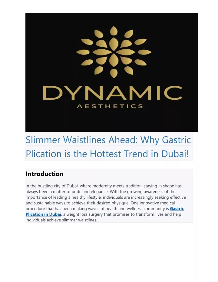 slimmer waistlines ahead why gastric plication