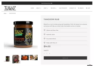 Tandoori Rub Spice Online - Tullyz Kitchen