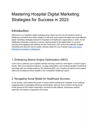 Mastering Hospital Digital Marketing_ Strategies for Success in 2023