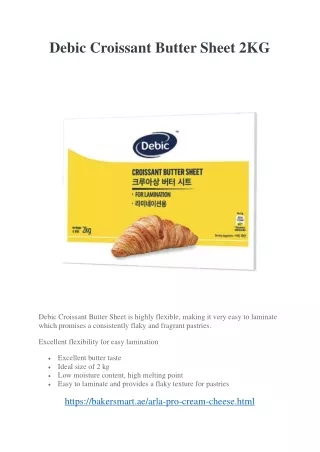 Debic Croissant Butter Sheet 2KG