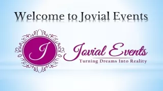 welcome to jovial events