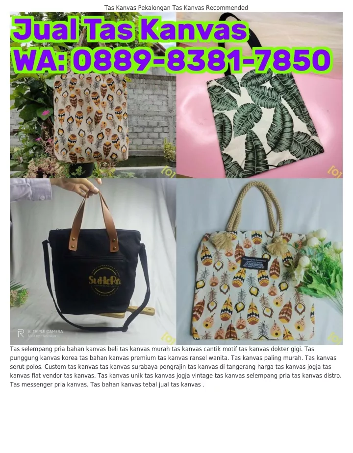 tas kanvas pekalongan tas kanvas recommended