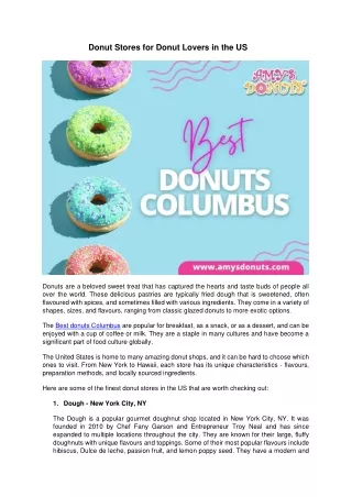 donut stores for donut lovers in the us