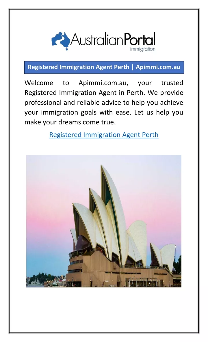 registered immigration agent perth apimmi com au