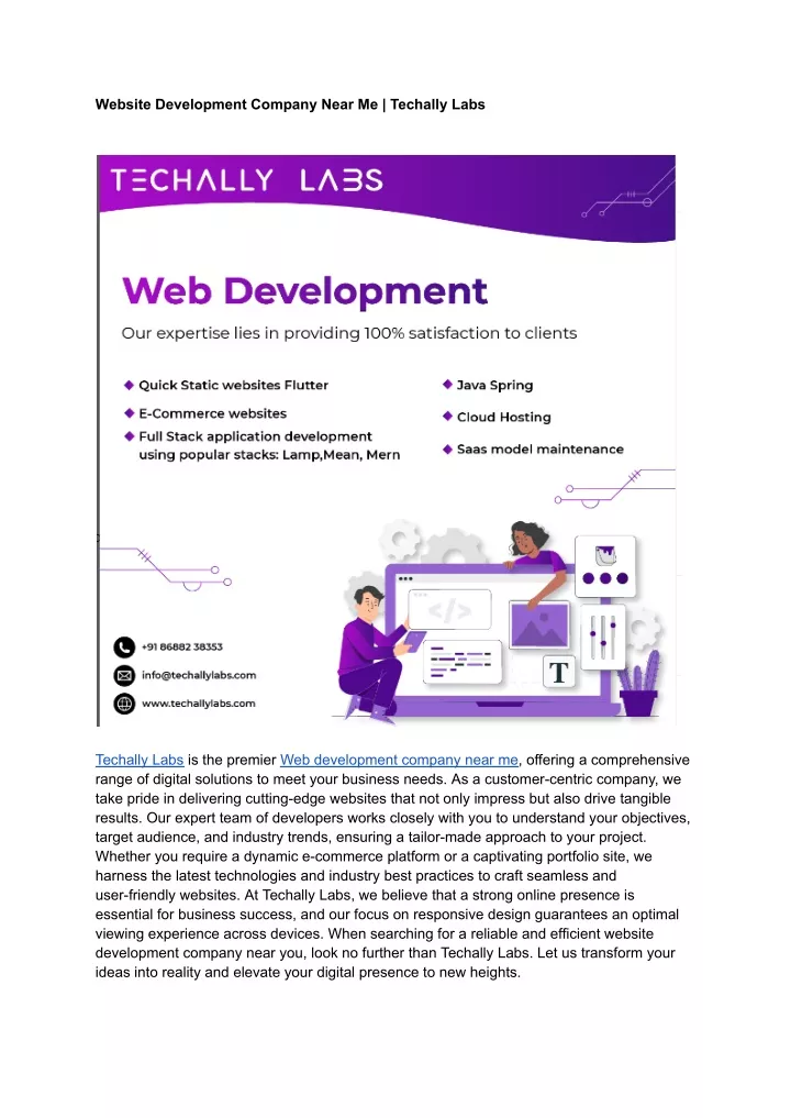 website development company near me techally labs