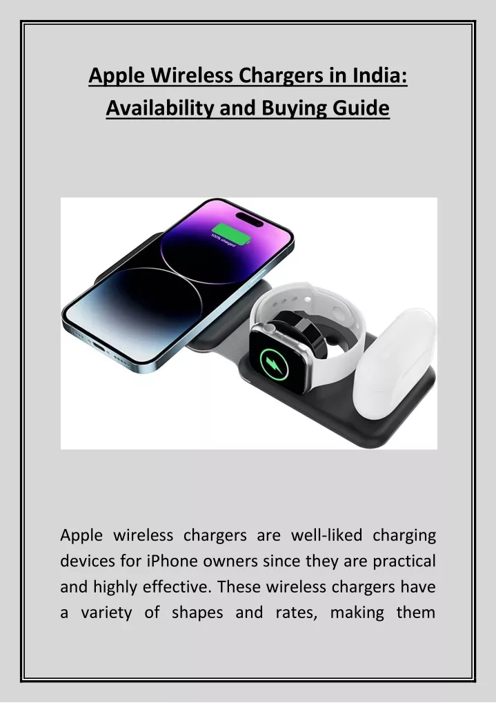 apple wireless chargers in india availability