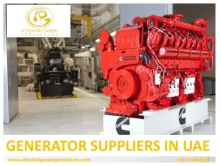 GENERATOR SUPPLIERS IN UAE