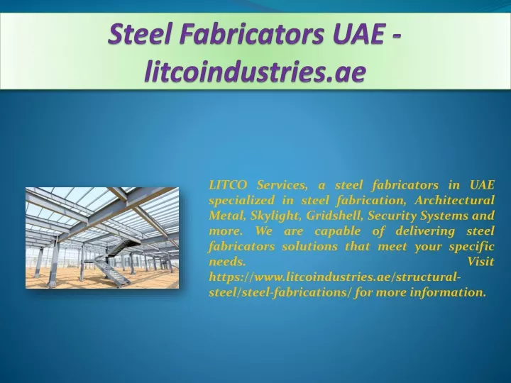 steel fabricators uae litcoindustries ae