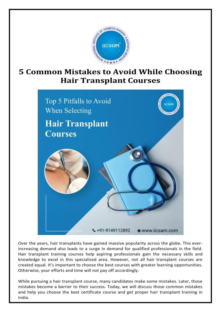 5 common mistakes to avoid while choosing hair
