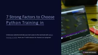 7 Strong Factors to Choose Python Training in Delhi