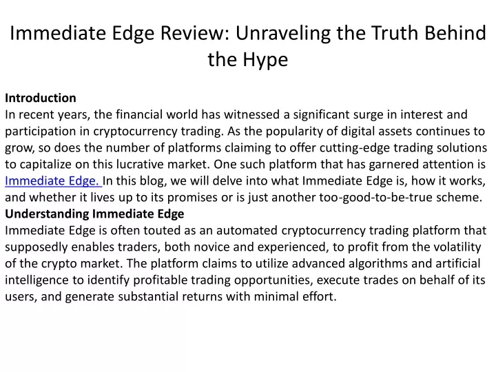 immediate edge review unraveling the truth behind