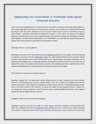 Safeguarding Your Social Media