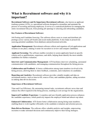what is recruitment software