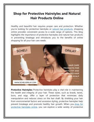 Shop for Protective Hairstyles and Natural Hair Products Online