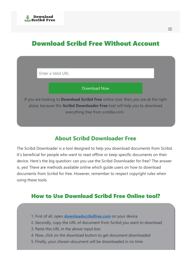 download scribd free without account
