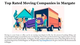 Top Rated Moving Companies in Margate