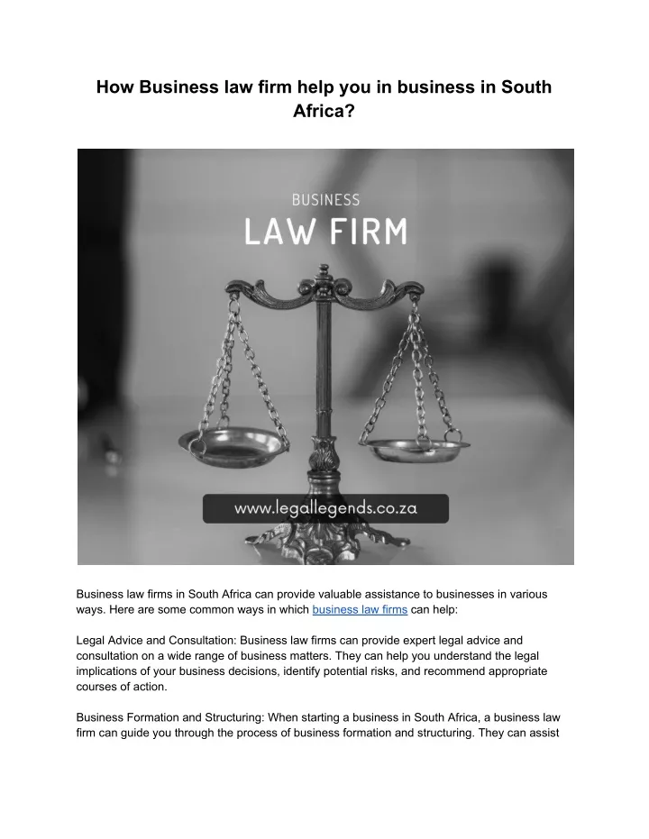 how business law firm help you in business